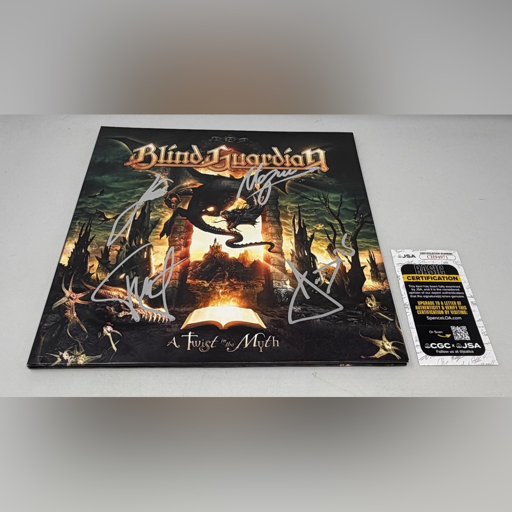 Blind Guardian signed A Twist In The Myth Album‎ JSA COA